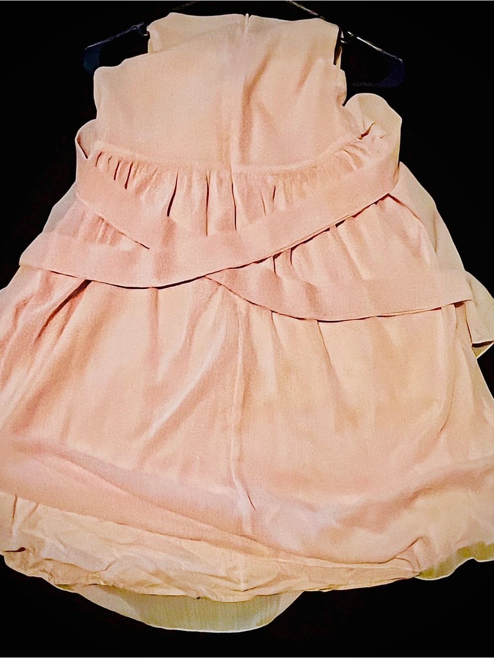 Girls' Blush Pink Tiered Formal Dress